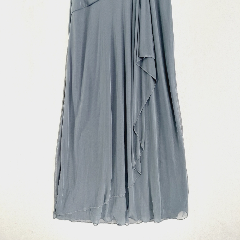 New Xcape Beaded Short Sleeve Ruched Evening Gown P4581 - Picture 3 of 11